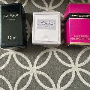 Mini Dior and Prada Perfume Set